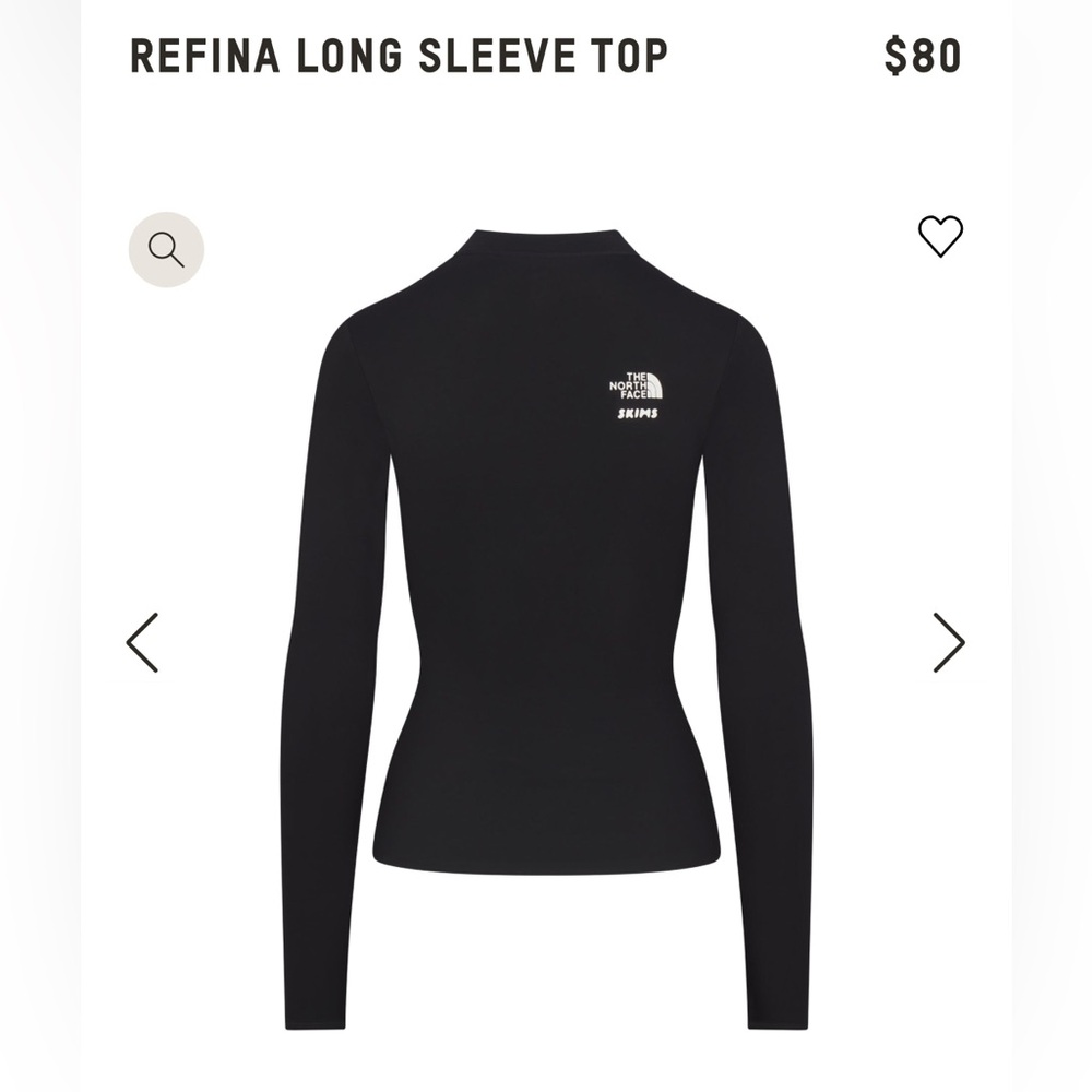 Refina long sleeve top 
The North Face x Skims